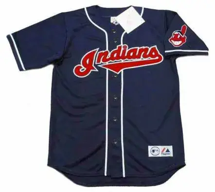 KENNY LOFTON Cleveland Indians 1995 Majestic Throwback Alternate Baseball Jersey