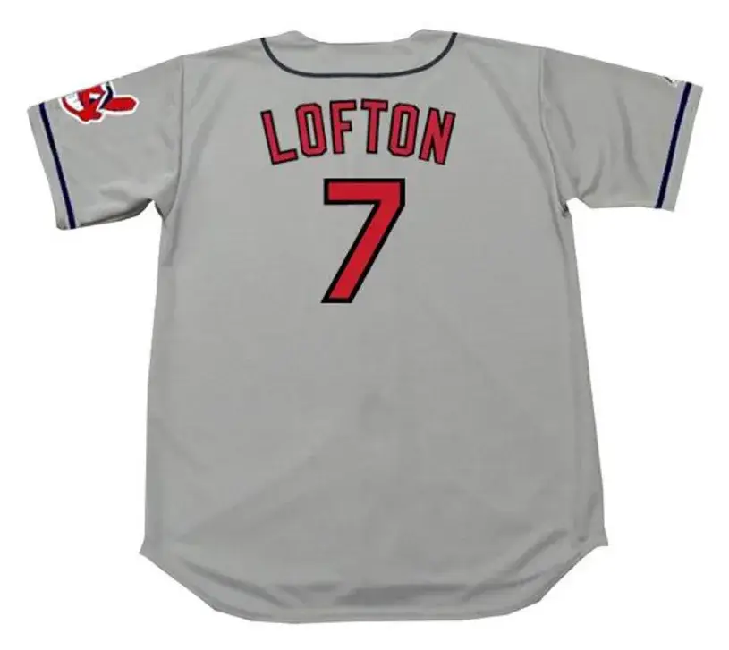 KENNY LOFTON Cleveland Indians 1996 Majestic Throwback Away Baseball Jersey 
