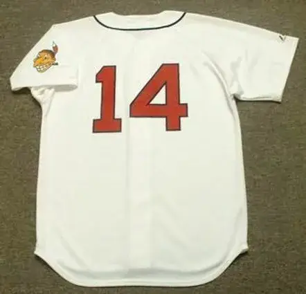 LARRY DOBY Cleveland Indians 1948 Majestic Cooperstown Throwback Jersey 