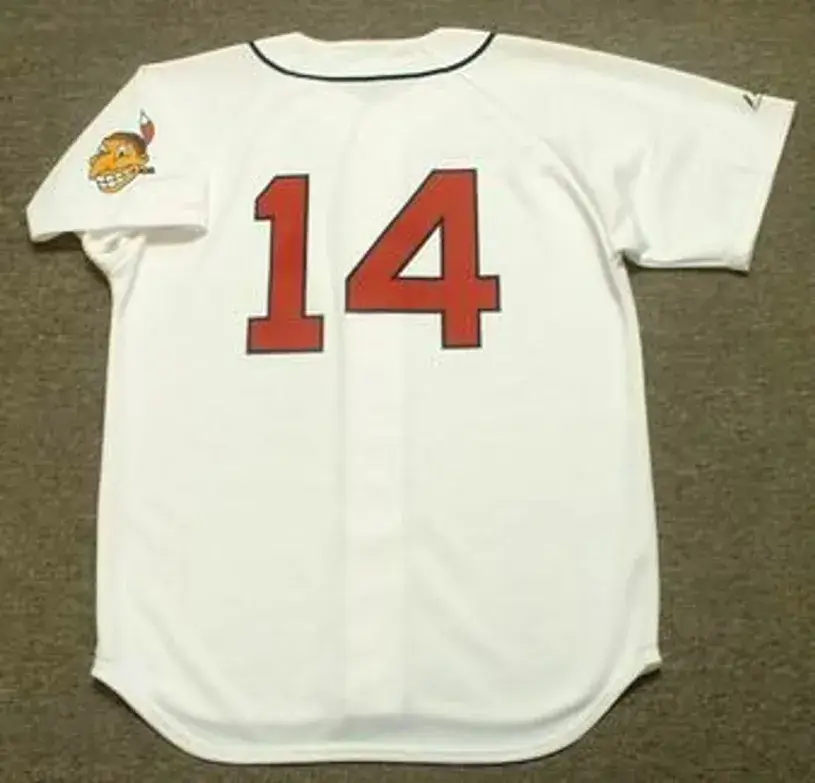 LARRY DOBY Cleveland Indians 1948 Majestic Cooperstown Throwback Jersey 