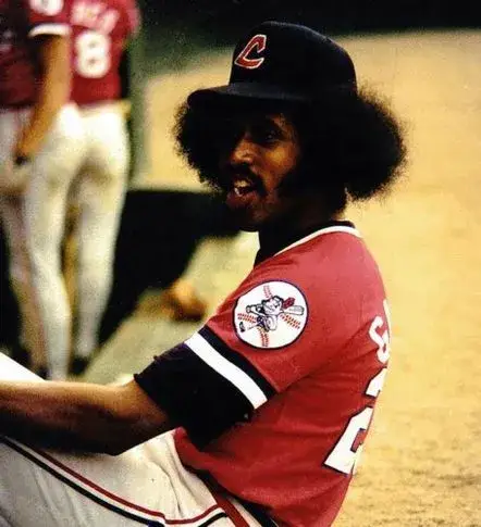 OSCAR GAMBLE Cleveland Indians 1975 Majestic Cooperstown Throwback Jersey 