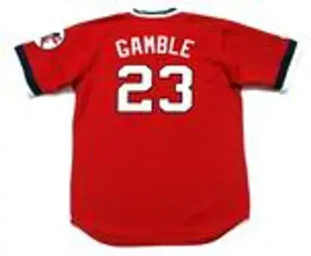 OSCAR GAMBLE Cleveland Indians 1975 Majestic Cooperstown Throwback Jersey 