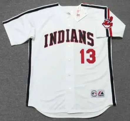 PEDRO CERRANO Cleveland Indians 1980’s Majestic Baseball Throwback Jersey