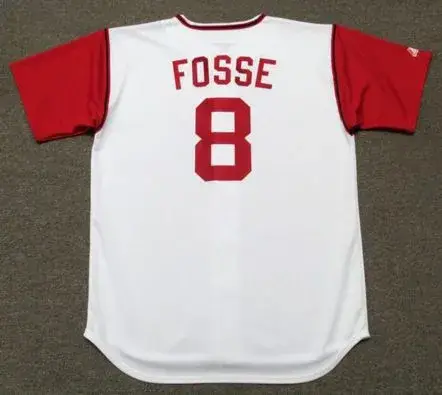 RAY FOSSE Cleveland Indians 1969 Majestic Cooperstown Home Baseball Jersey 