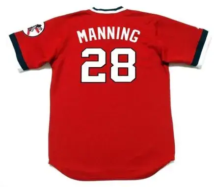 RICK MANNING Cleveland Indians 1975 Majestic Cooperstown Throwback Jersey 