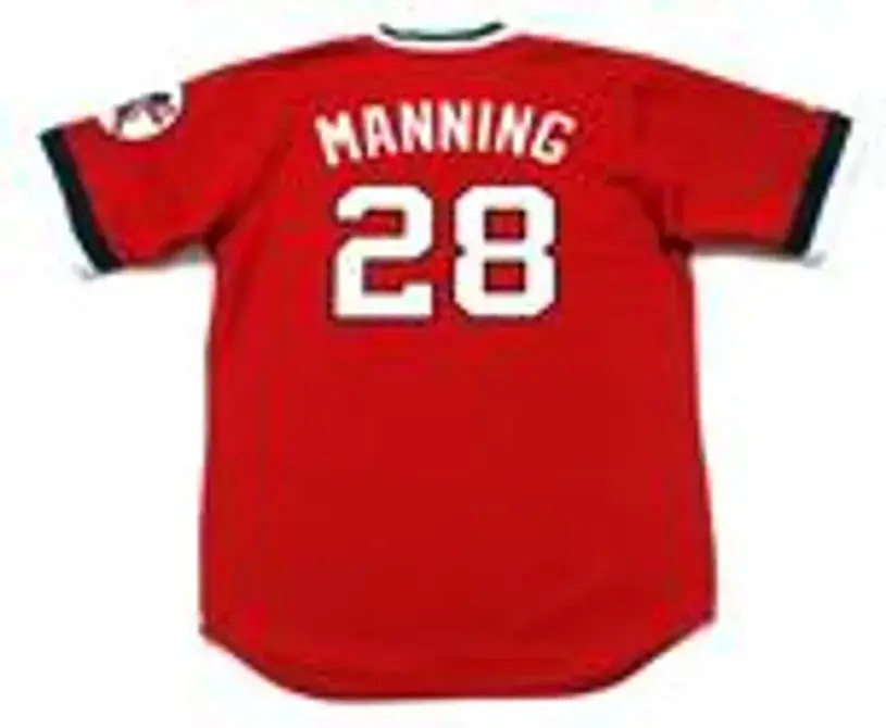 RICK MANNING Cleveland Indians 1975 Majestic Cooperstown Throwback Jersey 