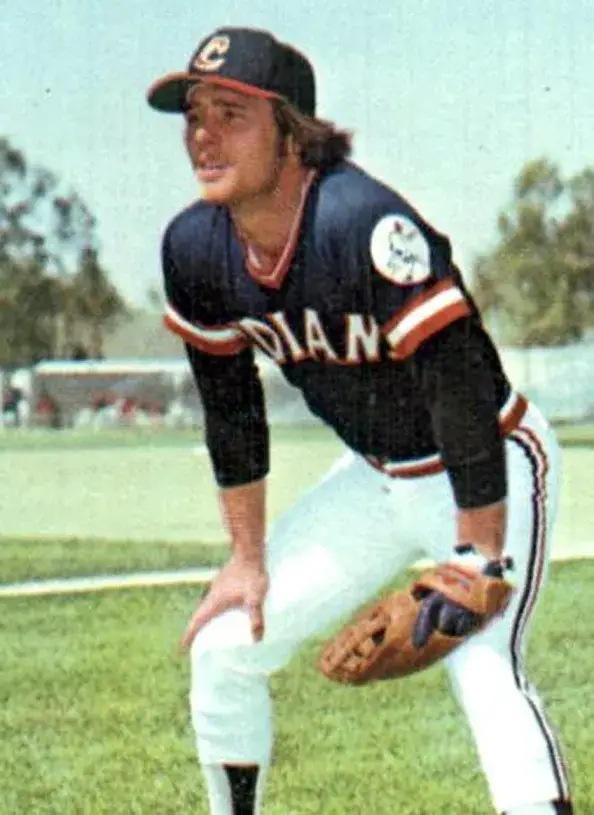 RICK MANNING Cleveland Indians 1977 Majestic Cooperstown Throwback Away Jersey 