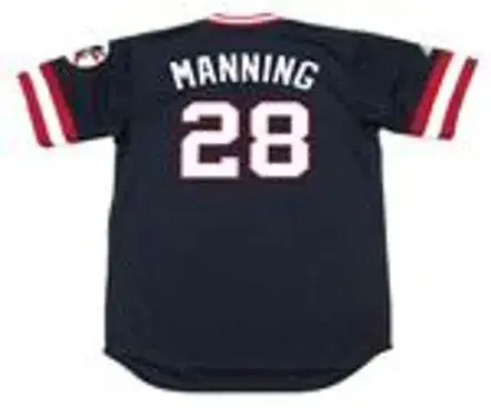 RICK MANNING Cleveland Indians 1977 Majestic Cooperstown Throwback Away Jersey 