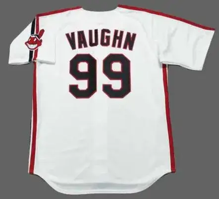 RICKY “WILD THING” VAUGHN Cleveland Indians 1980’s Majestic Baseball Throwback Jersey 