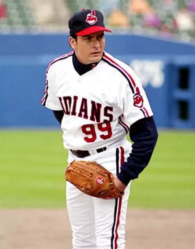 RICKY “WILD THING” VAUGHN Cleveland Indians 1980’s Majestic Baseball Throwback Jersey 