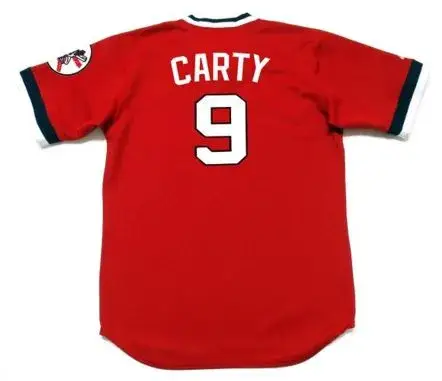 RICO CARTY Cleveland Indians 1975 Majestic Cooperstown Throwback Jersey 