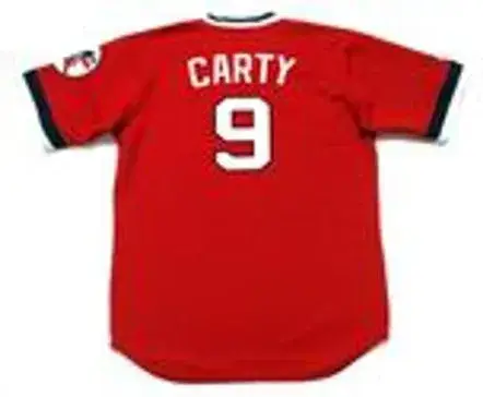 RICO CARTY Cleveland Indians 1975 Majestic Cooperstown Throwback Jersey 