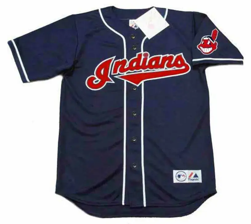 ROBERTO ALOMAR Cleveland Indians 1999 Majestic Throwback Alternate Baseball Jersey