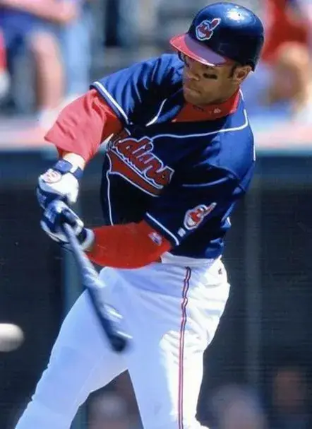 ROBERTO ALOMAR Cleveland Indians 1999 Majestic Throwback Alternate Baseball Jersey 