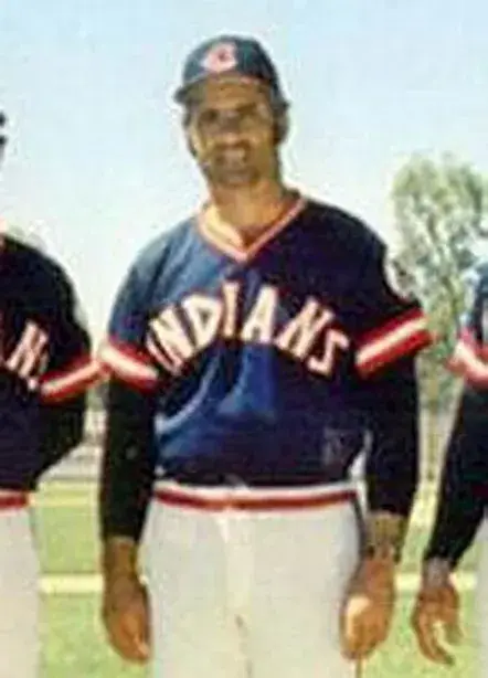 ROCKY COLAVITO Cleveland Indians 1975 Away Majestic Baseball Throwback Jersey 