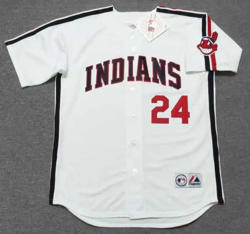 ROGER DORN Cleveland Indians 1980’s Majestic Baseball Throwback Jersey
