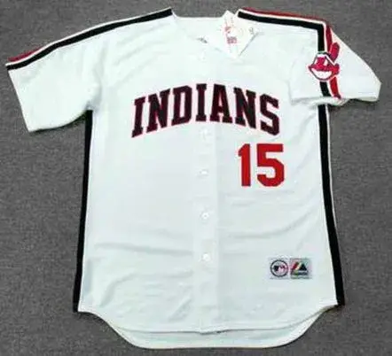 SANDY ALOMAR Cleveland Indians 1990 Majestic Throwback Home Baseball Jersey