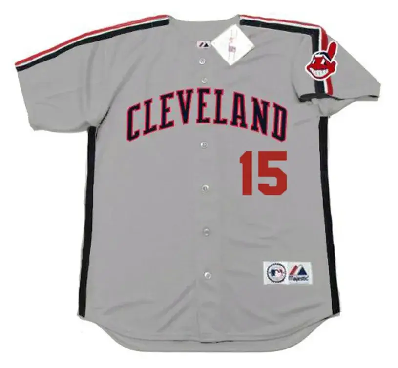 SANDY ALOMAR Cleveland Indians 1993 Majestic Throwback Away Baseball Jersey