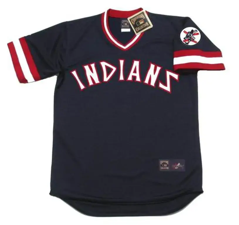 TERRY FRANCONA Cleveland Indians 1970’s Majestic Cooperstown Throwback Jersey