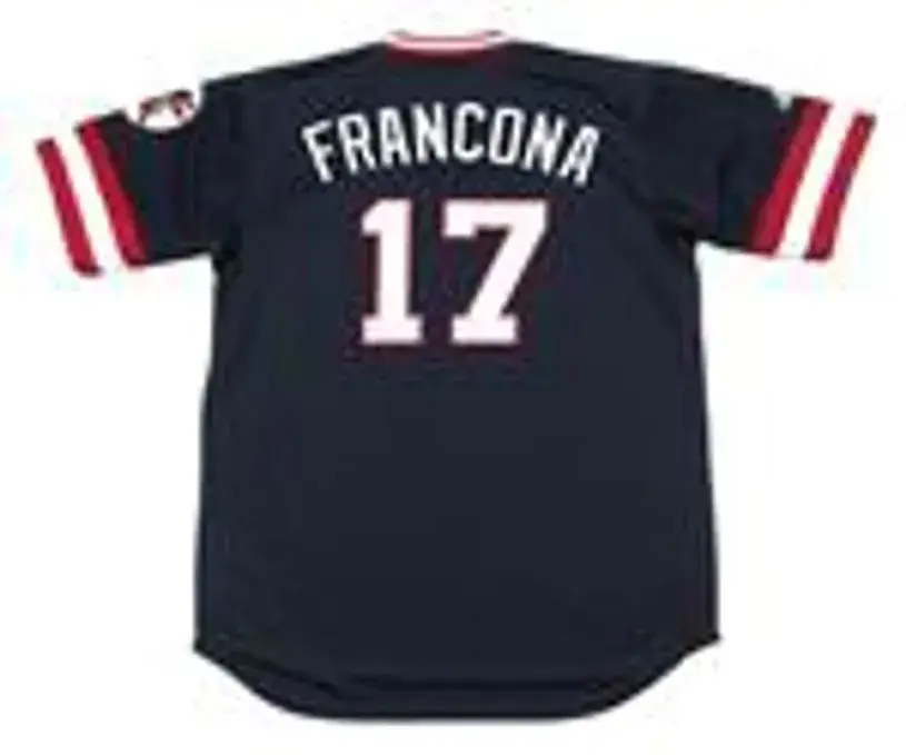 TERRY FRANCONA Cleveland Indians 1970’s Majestic Cooperstown Throwback Jersey 