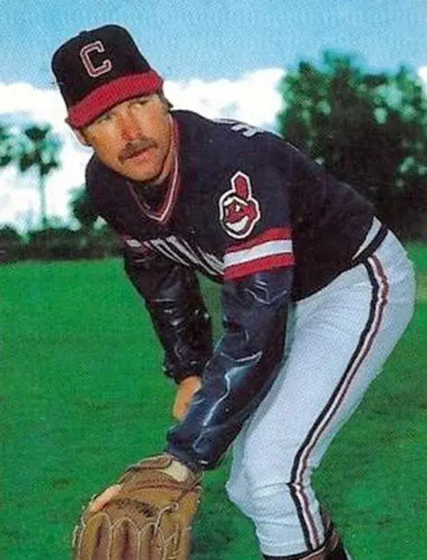 TOBY HARRAH Cleveland Indians 1982 Majestic Cooperstown Throwback Away Jersey 