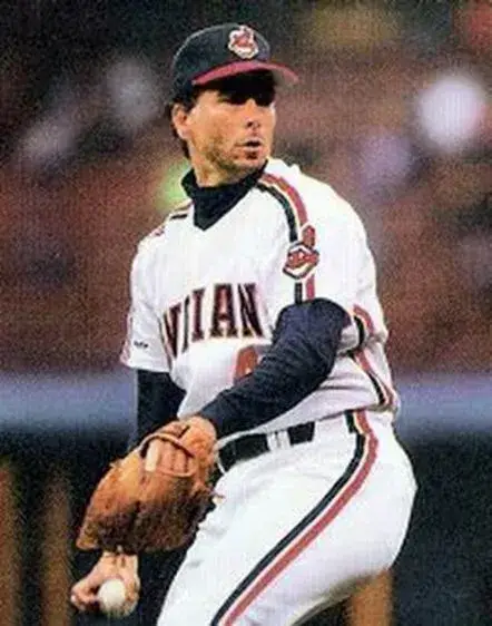 TOM CANDIOTTI Cleveland Indians 1990 Majestic Throwback Home Baseball Jersey 