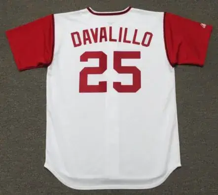 VIC DAVALILLO Cleveland Indians 1967 Majestic Cooperstown Home Baseball Jersey 
