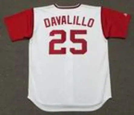 VIC DAVALILLO Cleveland Indians 1967 Majestic Cooperstown Home Baseball Jersey 