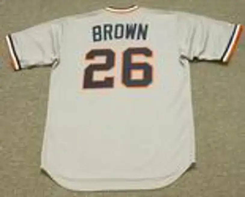 GATES BROWN Detroit Tigers 1972 Majestic Cooperstown Throwback Away Baseball Jersey 