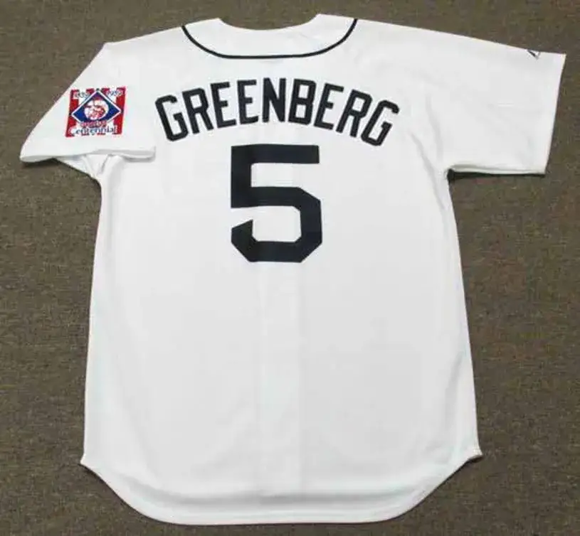 HANK GREENBERG Detroit Tigers 1939 Majestic Throwback Home Baseball Jersey 
