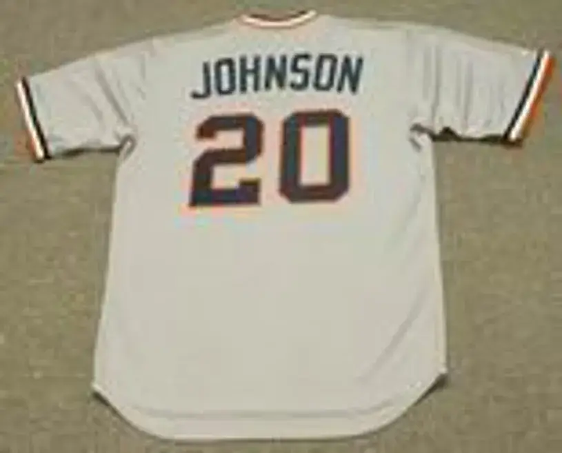 HOWARD JOHNSON Detroit Tigers 1984 Majestic Cooperstown Throwback Away Baseball Jersey 