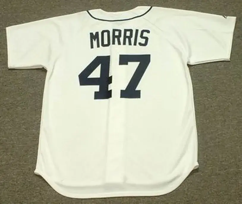 JACK MORRIS Detroit Tigers 1984 Majestic Throwback Home Baseball Jersey 