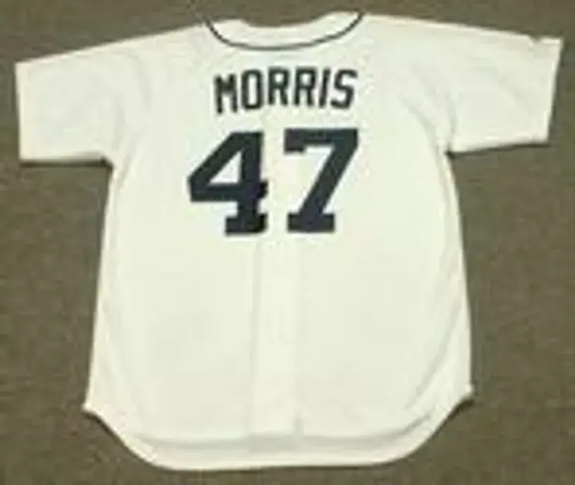 JACK MORRIS Detroit Tigers 1984 Majestic Throwback Home Baseball Jersey 