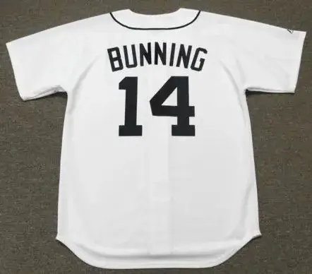 JIM BUNNING Detroit Tigers 1960’s Majestic Throwback Home Baseball Jersey 