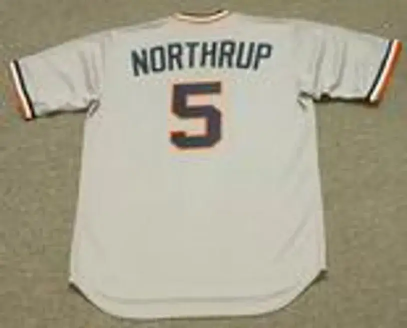JIM NORTHRUP Detroit Tigers 1972 Majestic Cooperstown Throwback Away Baseball Jersey 
