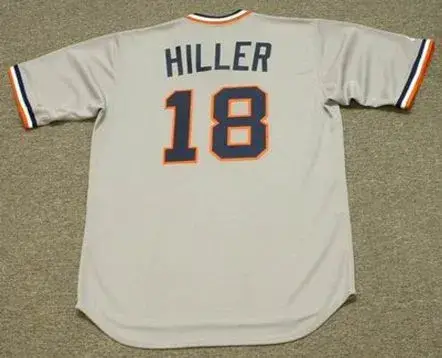 JOHN HILLER Detroit Tigers 1978 Majestic Cooperstown Throwback Away Baseball Jersey 