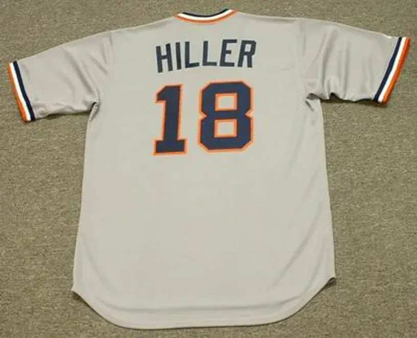 JOHN HILLER Detroit Tigers 1978 Majestic Cooperstown Throwback Away Baseball Jersey 