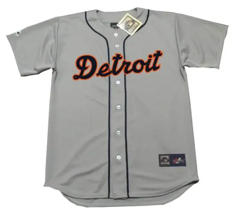 JOHNNY PESKY Detroit Tigers 1953 Majestic Cooperstown Away Baseball Jersey