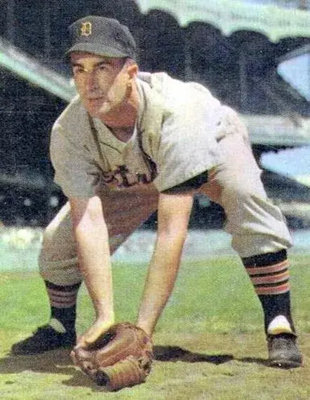 JOHNNY PESKY Detroit Tigers 1953 Majestic Cooperstown Away Baseball Jersey 