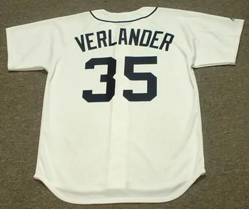 JUSTIN VERLANDER Detroit Tigers 2006 Majestic Throwback Home Baseball Jersey 