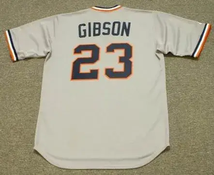 KIRK GIBSON Detroit Tigers 1984 Majestic Cooperstown Throwback Away Baseball Jersey 