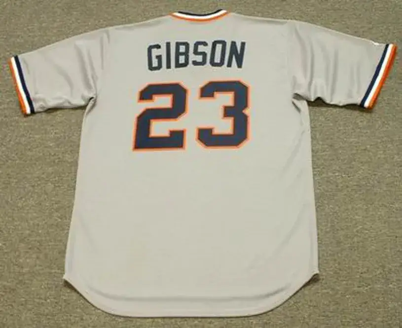 KIRK GIBSON Detroit Tigers 1984 Majestic Cooperstown Throwback Away Baseball Jersey 