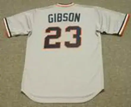 KIRK GIBSON Detroit Tigers 1984 Majestic Cooperstown Throwback Away Baseball Jersey 