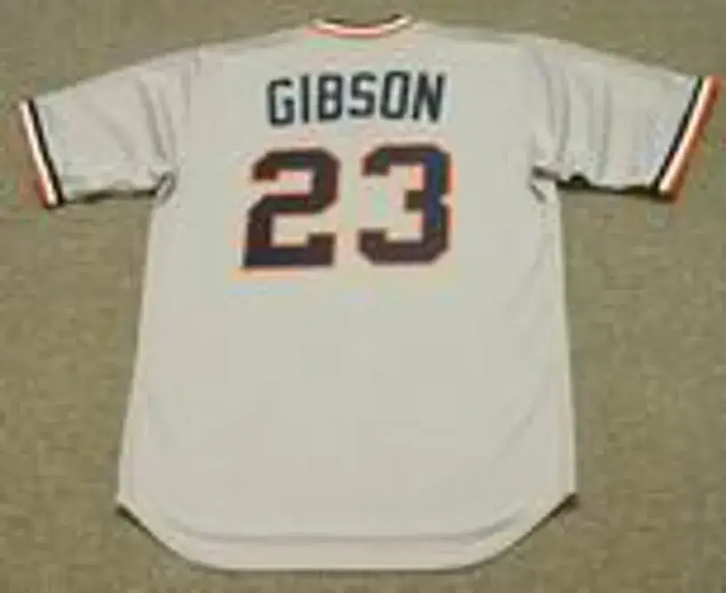 KIRK GIBSON Detroit Tigers 1984 Majestic Cooperstown Throwback Away Baseball Jersey 