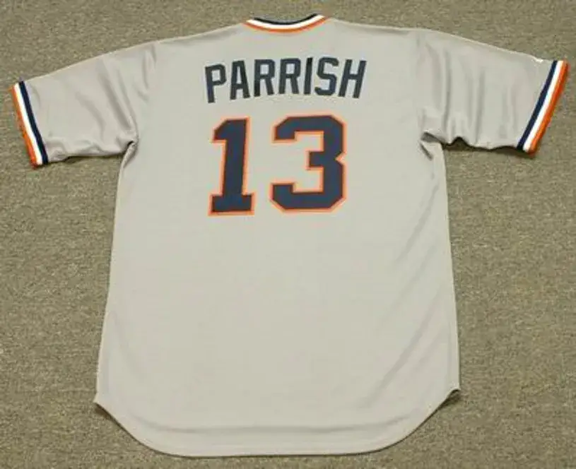 LANCE PARRISH Detroit Tigers 1984 Majestic Cooperstown Throwback Baseball Jersey 