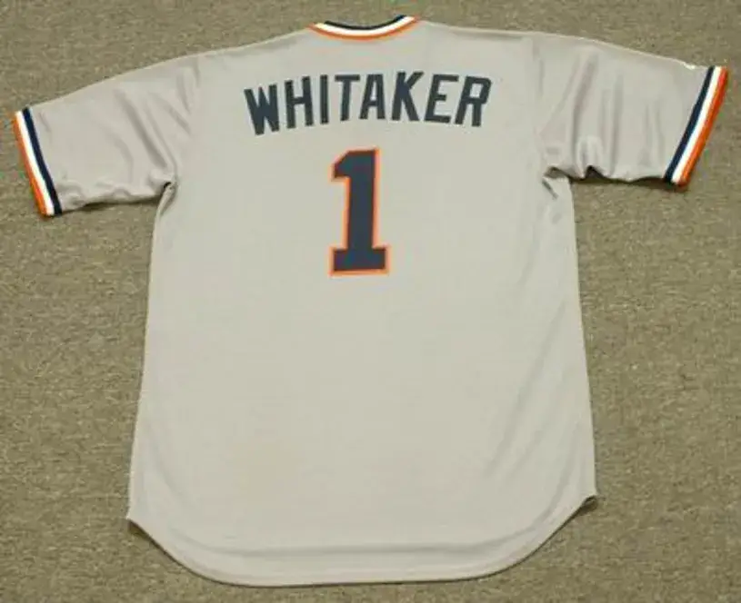 LOU WHITAKER Detroit Tigers 1984 Majestic Cooperstown Throwback Baseball Jersey 