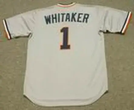 LOU WHITAKER Detroit Tigers 1984 Majestic Cooperstown Throwback Baseball Jersey 