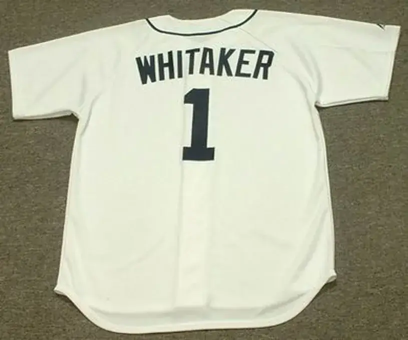 LOU WHITAKER Detroit Tigers 1984 Majestic Throwback Home Baseball Jersey 