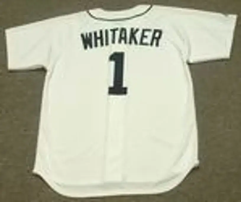 LOU WHITAKER Detroit Tigers 1984 Majestic Throwback Home Baseball Jersey 