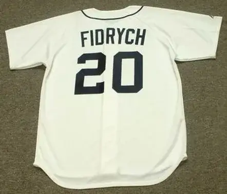 MARK FIDRYCH Detroit Tigers 1976 Majestic Throwback Home Baseball Jersey 